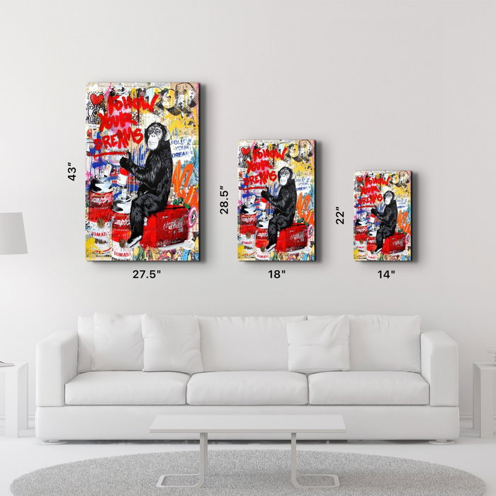Wallity CAM-6014 Pintura Decorativa de Vidrio Templado Multicolor 46 x 72 cm
